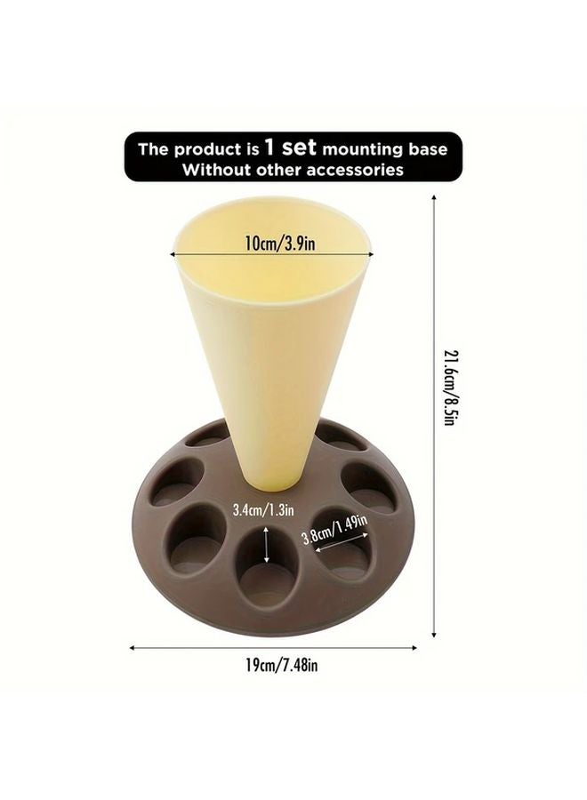 All Yellow Pastry Piping Bag And Tips Holder Durable Plastic Organizer For Cake Decorating Baking Tools - Image 4